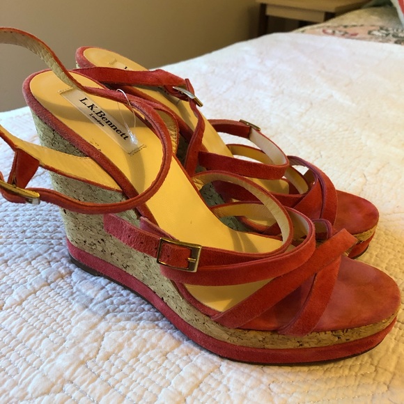 LK Bennett Cork wedge sandals - Picture 2 of 8